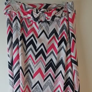 Multi-color skirt with belt
